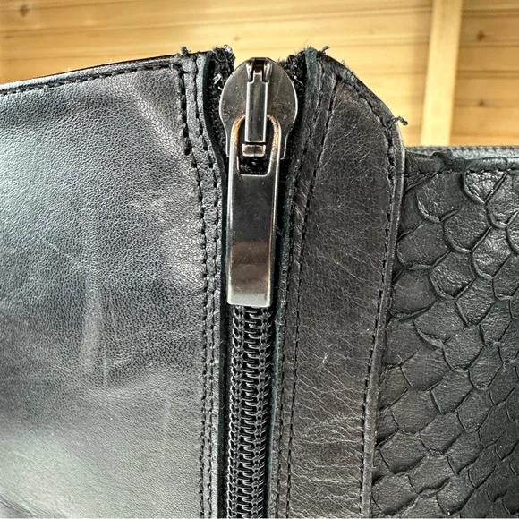 Dune London Knee-High Mid Block Heeled Black Boots Size EU 39 US 8 Dune Black - Picture 9 of 16